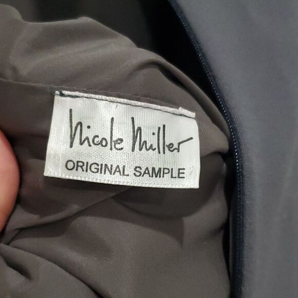 Nicole Miller Womens Original Sample Dress in Charcoal - Picture 5 of 5
